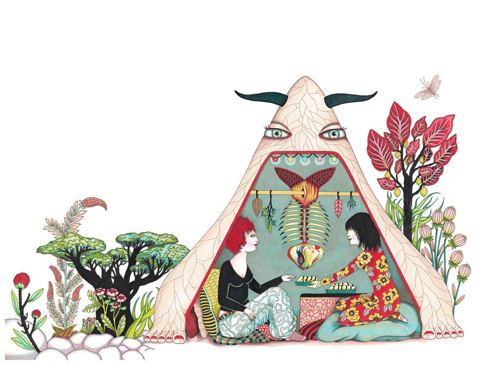 05_Pages 10-11 - Illustrations du livre Une amie pour la vie. Editions Thierry Magnier_2012